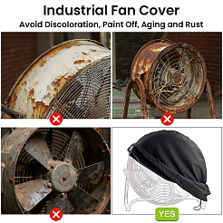 1Pc 210D Oxford Cloth Half Round Electric Fan Cover&nbsp;AJEW-CN0007-12