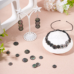 60Pcs 3 Styles Natural Black Lip Shell Buttons&nbsp;BUTT-TA0001-25