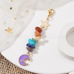 Moon Alloy Enamel Pendant Decorations&nbsp;HJEW-JM01276-05