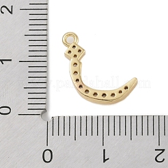 Rack Plating Brass Micro Pave Clear Cubic Zirconia Pendants&nbsp;KK-A224-03D-G