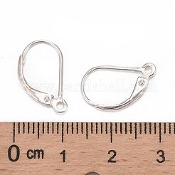 スターリングシルバーレバーバックフープピアス925個  銀  16.5x10x2mm  穴：1mm  ピン：0.8mm&nbsp;STER-L054-52S