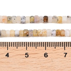Natural Dendritic African Opal Beads Strands&nbsp;G-G345-C21-2x4mm