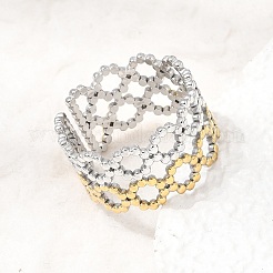 304 Stainless Steel Cuff Rings for Women&nbsp;SA-CBA82C8-10GP