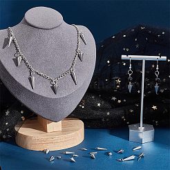 60Pcs 6 Style 304 Stainless Steel Pendants&nbsp;STAS-UN0042-49