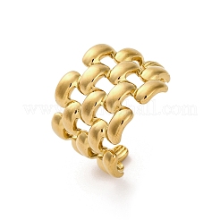 304 Stainless Steel Web Open Cuff Rings&nbsp;RJEW-K258-06G