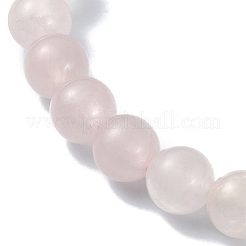 Natural Rose Quartz Round Beaded Stretch Bracelets&nbsp;BJEW-JB09881-06