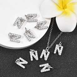 SHEGRACE Brass Micro Pave Clear Cubic Zirconia Pendants&nbsp;XGRQ29622-394P-N