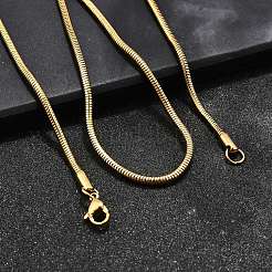 304 Stainless Steel Snake Chain Necklaces&nbsp;STAS-M174-005G-2.4