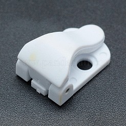 環境に優しい縫製可能なプラスチッククリップと長方形のリングセット  ベルトクリップ  ホワイト  22mm  穴：4x12.5mm&nbsp;KY-F011-06A