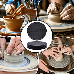 Flat Round Mini Plastic Rotated Turntable Sculpting Pottery Wheel&nbsp;CELT-WH0007-002A
