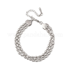 304 Stainless Steel Beads Multi-strand Bracelets&nbsp;BJEW-K287-01P