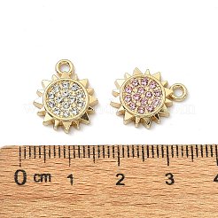 Golden Rack Plating Alloy Rhinestone Pendants&nbsp;PALLOY-F308-19G