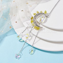 Moon & Star Alloy Hanging Ornaments&nbsp;HJEW-TA00096-01