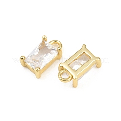 Brass Pave Clear Cubic Zirconia Charms&nbsp;CU-CBAD306-03G