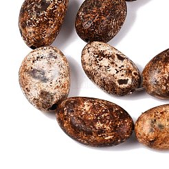 天然樹皮瑪瑙ビーズの連  ナゲット  タンブルストーン  15~37x15~23x10~18mm  穴：1~1.6mm  約12個/連  12.40~12.80インチ（31.5~32.5cm）&nbsp;G-Q606-83