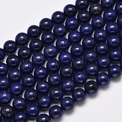 Dyed Natural Lapis Lazuli Round Beads Strands&nbsp;G-M169-4mm-05