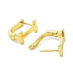 女性用真鍮文字スタッドピアス  鉛フリー＆カドミウムフリー  18KGP本金メッキ  文字I  15.5x6.5mm&nbsp;EJEW-A038-01I-G