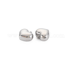 変色しない304ステンレススチールチャーム  ハート  ステンレス鋼色  10x10x6mm  穴：1.2mm&nbsp;STAS-N097-148P