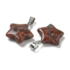 Natural Red Sesame Jasper Pendants&nbsp;G-B127-12P-03