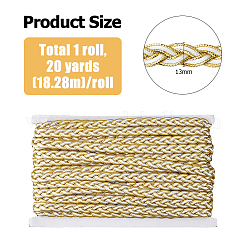 Polyester Braided Lace Ribbons&nbsp;OCOR-WH0105-181B