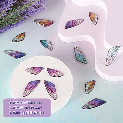 Transparent Resin Crystal AB Rhinestone Pendants Set&nbsp;RESI-TAC0002-46C