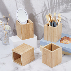 4Pcs Square Bamboo Pen Holders&nbsp;AJEW-GO0005-14