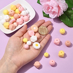 40Pcs Silicone Beads&nbsp;SIL-YW0001-66