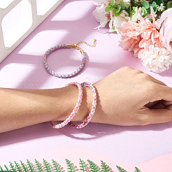 3Pcs 3 Colors 4MM Braided Nylon Cord Bracelets&nbsp;FIND-TA0009-40B