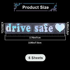 Laser PVC Drive Safe Self Adhesive Car Stickers&nbsp;STIC-WH0013-09B