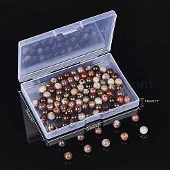 Natural Petrified Wood Round Bead Strands&nbsp;G-AR0001-62