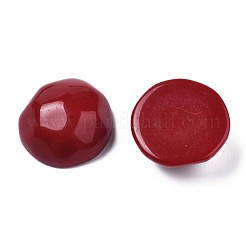 オペークアクリルカボション  多面カット  半円  暗赤色  23x22x11mm  約140個/500g&nbsp;MACR-S373-138-A15