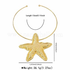Ocean Alloy Exaggerated Starfish Pendant Torque Necklaces for Women&nbsp;WG8E545-01