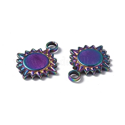 Ion Plating(IP) 304 Stainless Steel Pendant Cabochon Settings&nbsp;STAS-I694-01MC