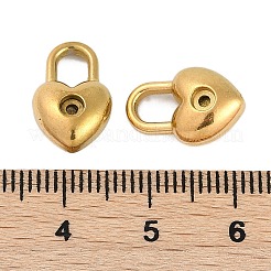 イオンプレーティング（IP）304ステンレススチールラインストーンセッティング  ハート  18KGP本金メッキ  14.5x9.5x5.5mm  穴：5x3.5mm&nbsp;STAS-R135-02G