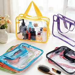 7Pcs 7 Colors PVC Zipper Storage Bags with Handle&nbsp;ABAG-PH0002-05
