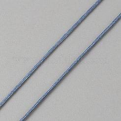 チンロン糸50m  中国語結びコード  編まれたブレスレットのネックレスの作成のため  スチールブルー  0.8mm  約54.68ヤード（50m）/ロール&nbsp;OCOR-WH0045-14I