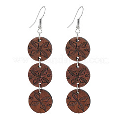 Bohemian Wood Dangle Earrings&nbsp;WG7FE60-01