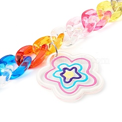Acrylic Curb Chain Phone Case Chain&nbsp;HJEW-JM00504-05