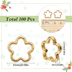 100Pcs Tibetan Style Alloy Bead Frames&nbsp;FIND-SC0011-52A