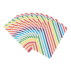 12Pcs Rainbow Color Rectangle Paper Candy Bags&nbsp;ABAG-TA0002-34B