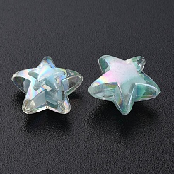透明なアクリルビーズ  二層ビーズ  ABカラー  スター  ミックスカラー  15.5x16x9.5mm  穴：3mm  約569個/500g&nbsp;TACR-S152-11B