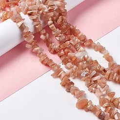 Natural Sunstone Chip Bead Strands&nbsp;G-M205-67