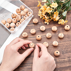 Natural Undyed Beech Beads&nbsp;WOOD-PH0001-03
