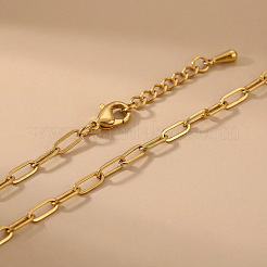 304 Stainless Steel Paperclip Chain Necklaces&nbsp;BZ2870