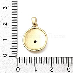 Brass Micro Pave Cubic Zirconia Pendants&nbsp;KK-P336-10G