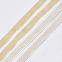 シングルフェイスベルベットリボン  ダークカーキ  3/8インチ（9.5~10mm）  約50ヤード/ロール（45.72メートル/ロール）&nbsp;SRIB-T004-01-12