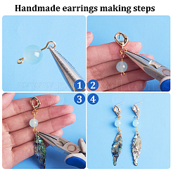 10 Pairs Brass Stud Earring Findings&nbsp;KK-AR0002-55