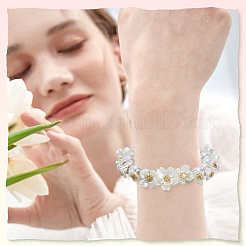 600Pcs 10 Styles ABS Plastic Imitation Pearl & Acrylic Bead Caps&nbsp;OACR-SC0002-36