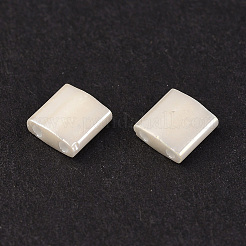 MIYUKIティラビーズ  日本製シードビーズ  2穴  (tl592) アンティークアイボリーパールセイロン  5x5x1.9mm  穴：0.8mm  約5900個/500g&nbsp;SEED-MY05-TL592