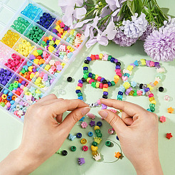 DIY Mixed Shapes Plastic Beads Bracelet Making Kits&nbsp;DIY-YW0011-06